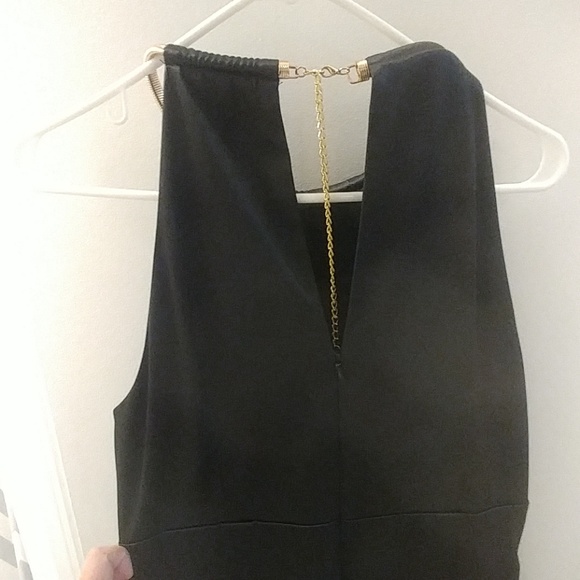 Black satin cocktail dress - Picture 4 of 4